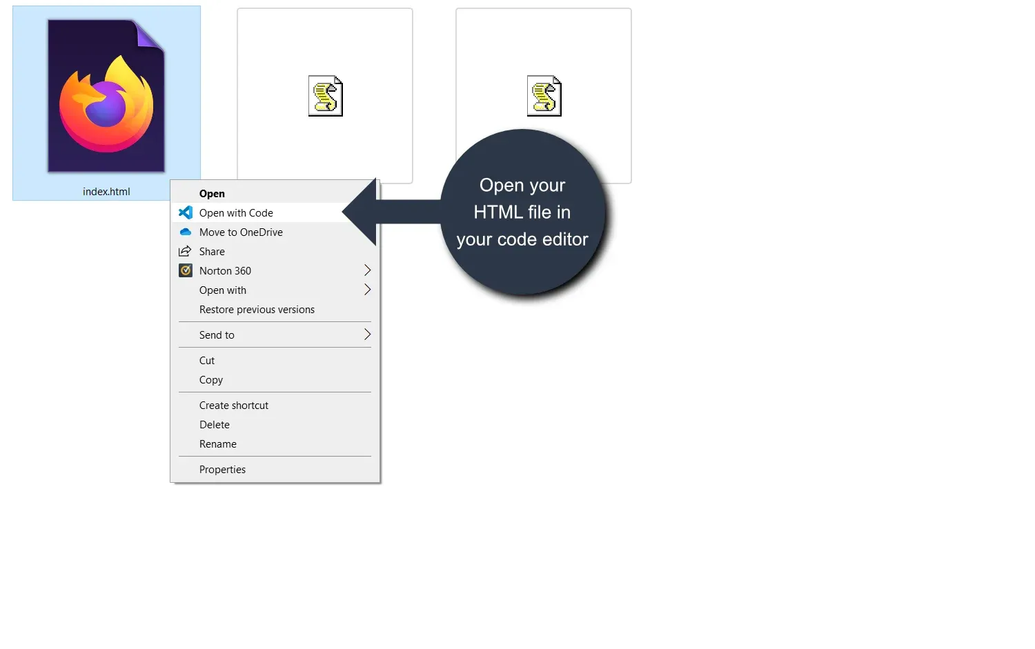 Open your HTML
file